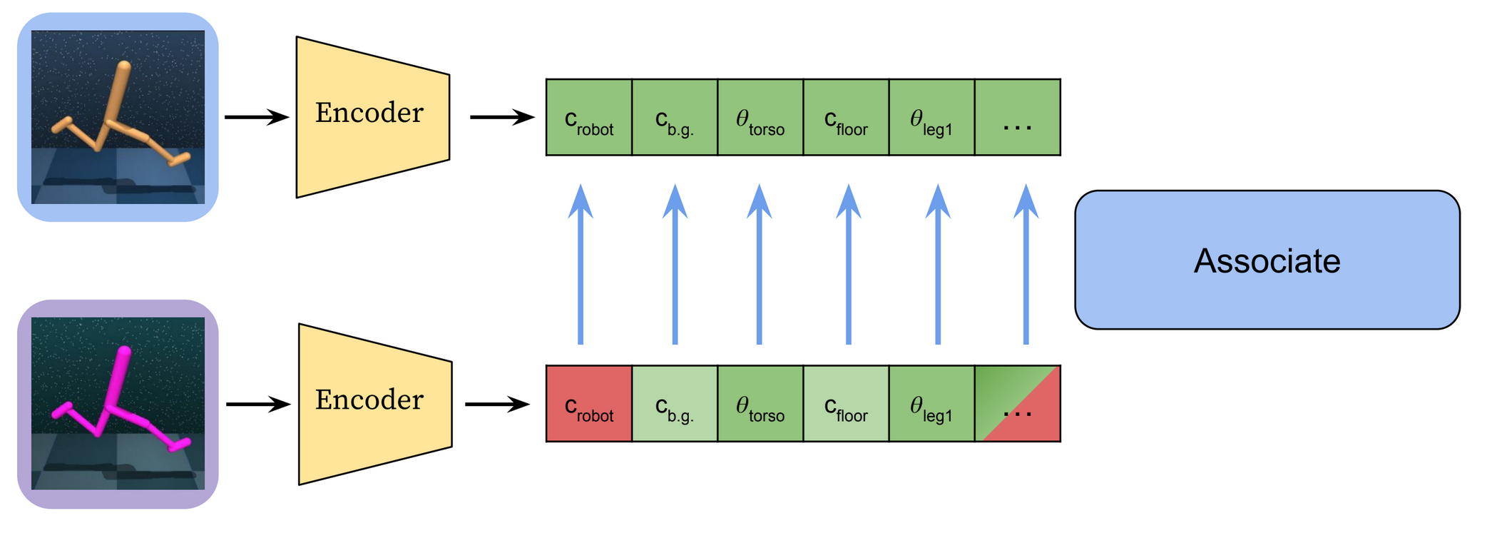 Diagram of disentanglement and association
